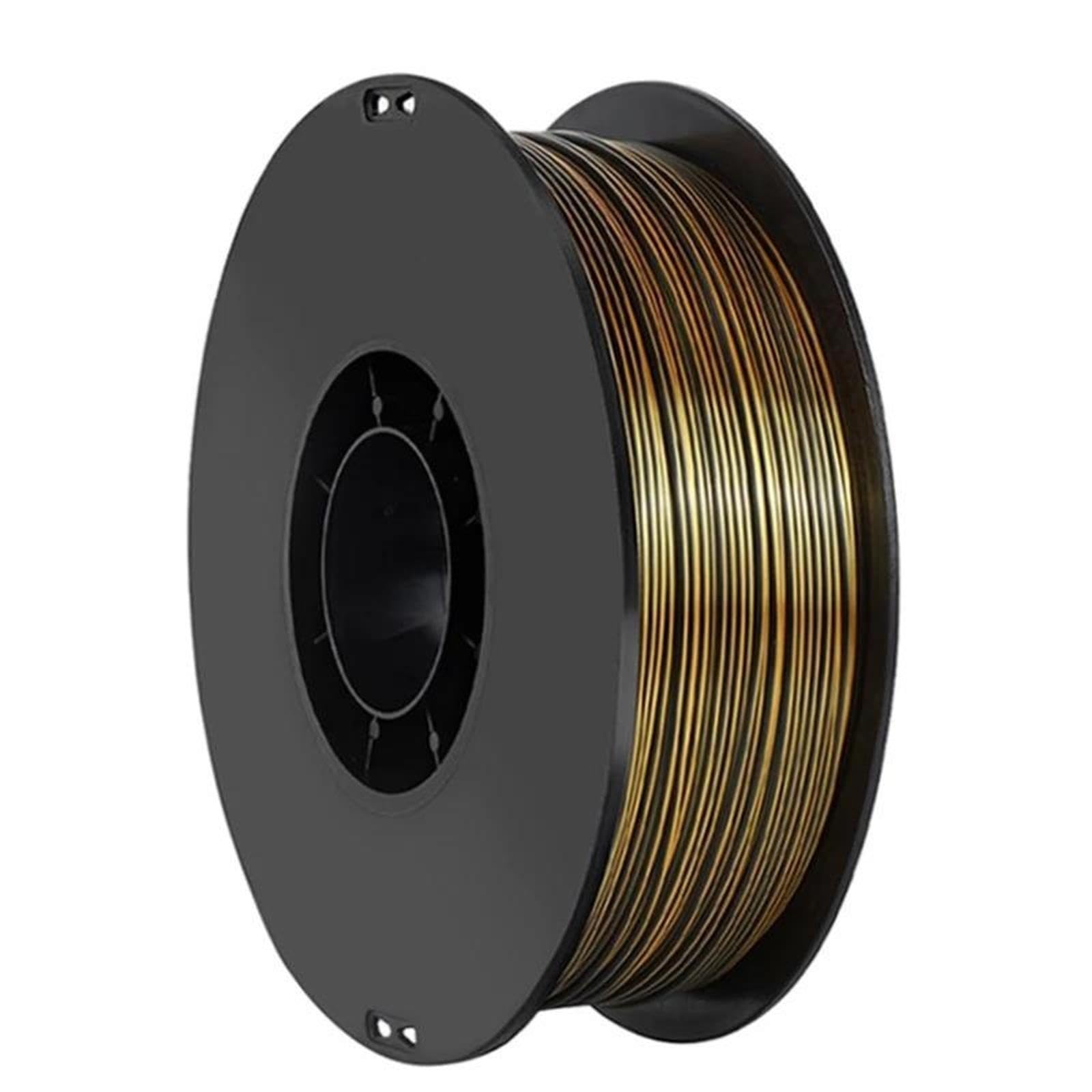 Zweifarbiges Schwarz-goldenes Seiden-PLA-3D-Druckerfilament, 1,75 Mm