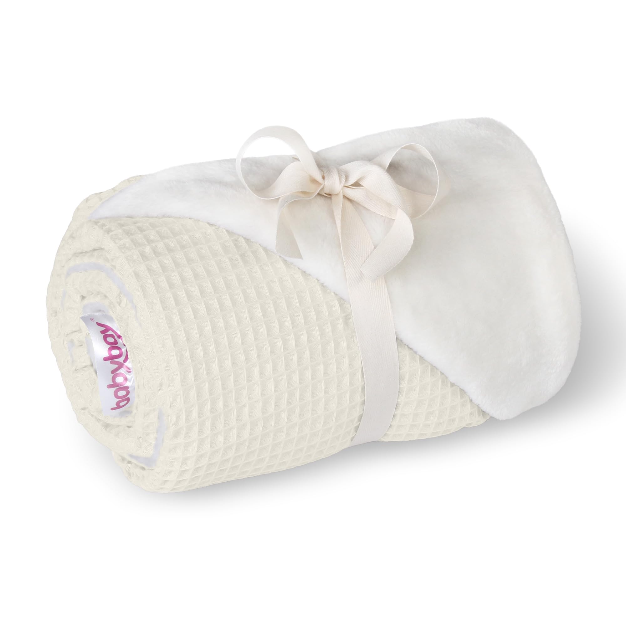 babybay Cuddle Blanket 75 x 100 cm Waffle Piqué, Ivory