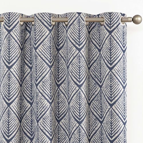 jinchan 80% Blackout Curtains for Bedroom, Geometric Patterns Drapes for