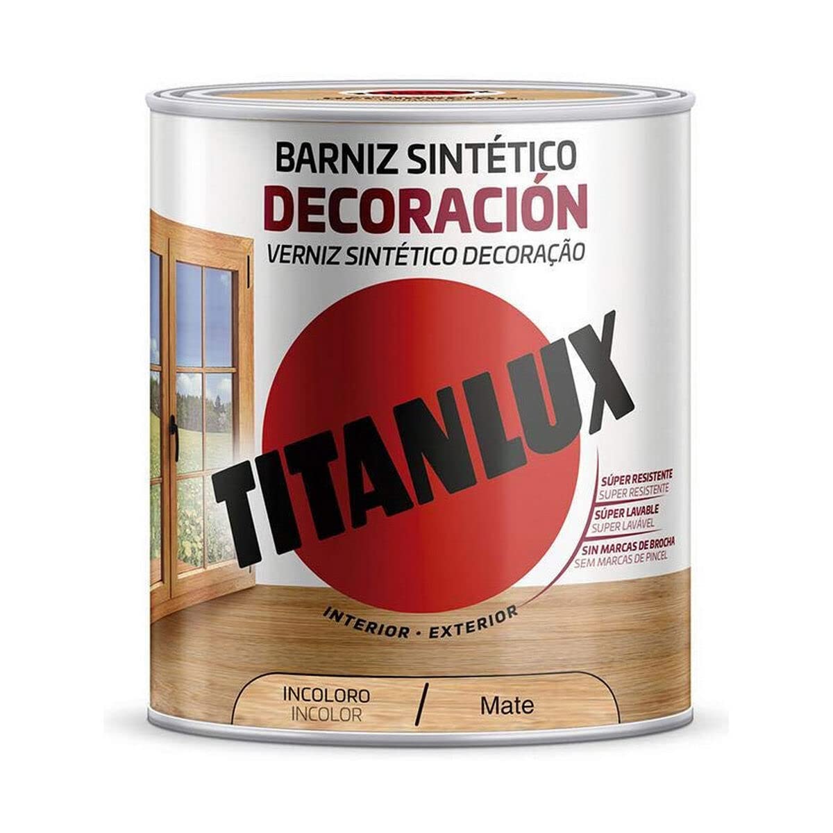 BARNIZ SINTÉTICO DECORACIÓN MATE INCOLORO 750ml TITANLUX M12100034