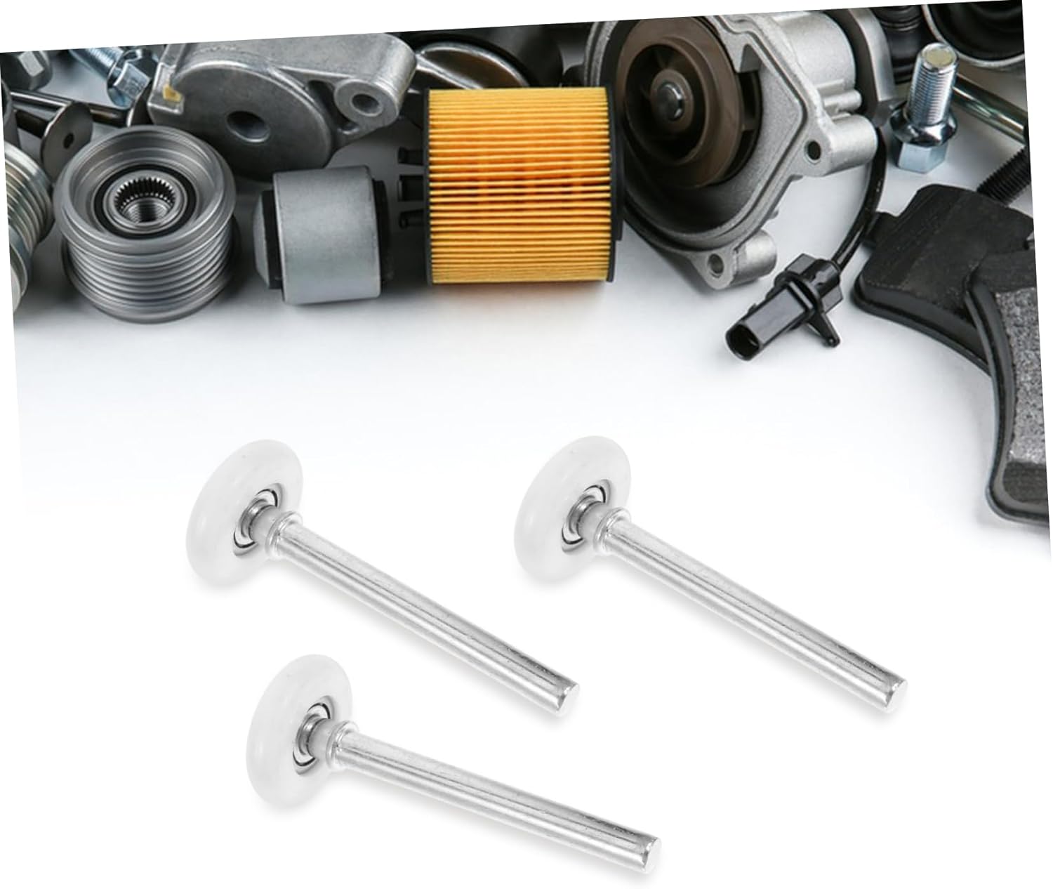 DOITOOL 12pcs Sliding Door Pulley Rollers for Cabinets and Windows Nylon Wheels Sealed Bearings for Smooth Operation Easy Installation for Garage Door Replacement