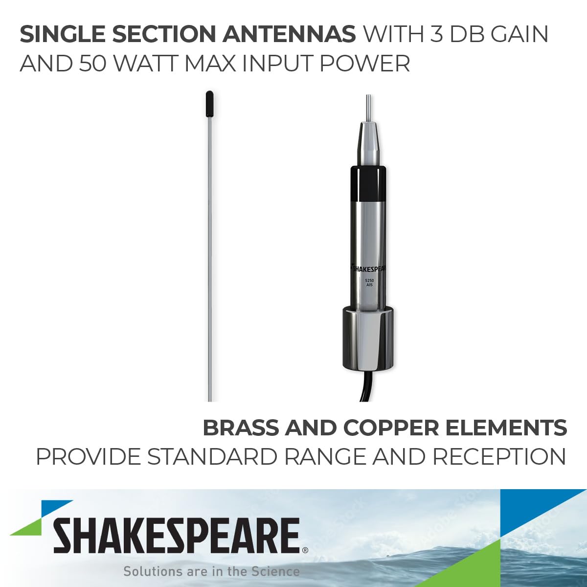 Shakespeare Antenne AIS Whip avec câble