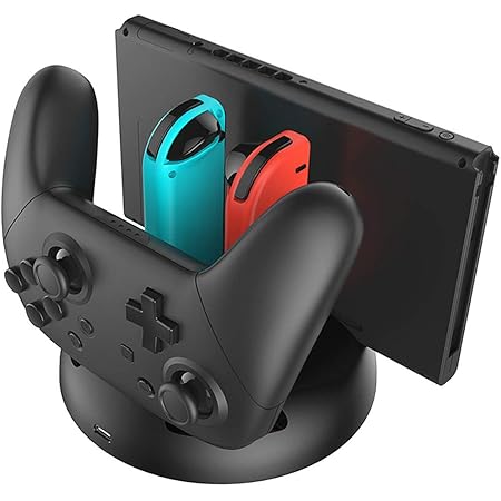 Amazon Com Doinmaster Ipega N Switch Ufo 4 In 1 Charging Station Dock For N Switch N Switch Lite Console Pro Joy Con Controllers Dc15v Fast Charge Type C Female Socket Led Indicator Light Black Electronics