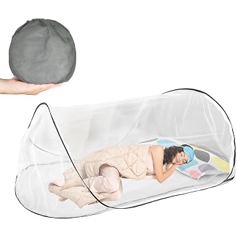 Mosquito Net Travel Foldable Pop-up Bed Mosquito Net for Single Bed Ortable Fine Mesh Bed for Camping Backyards Foldable Travel Tent Travel Mosquito Net Black