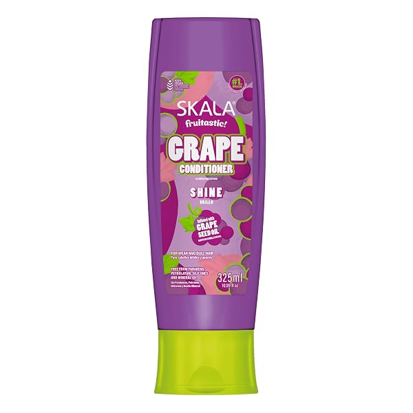 SKALA Grape Conditioner Shine Support and Hydration Care for Weak or Dull Hair, 10.99 fl oz