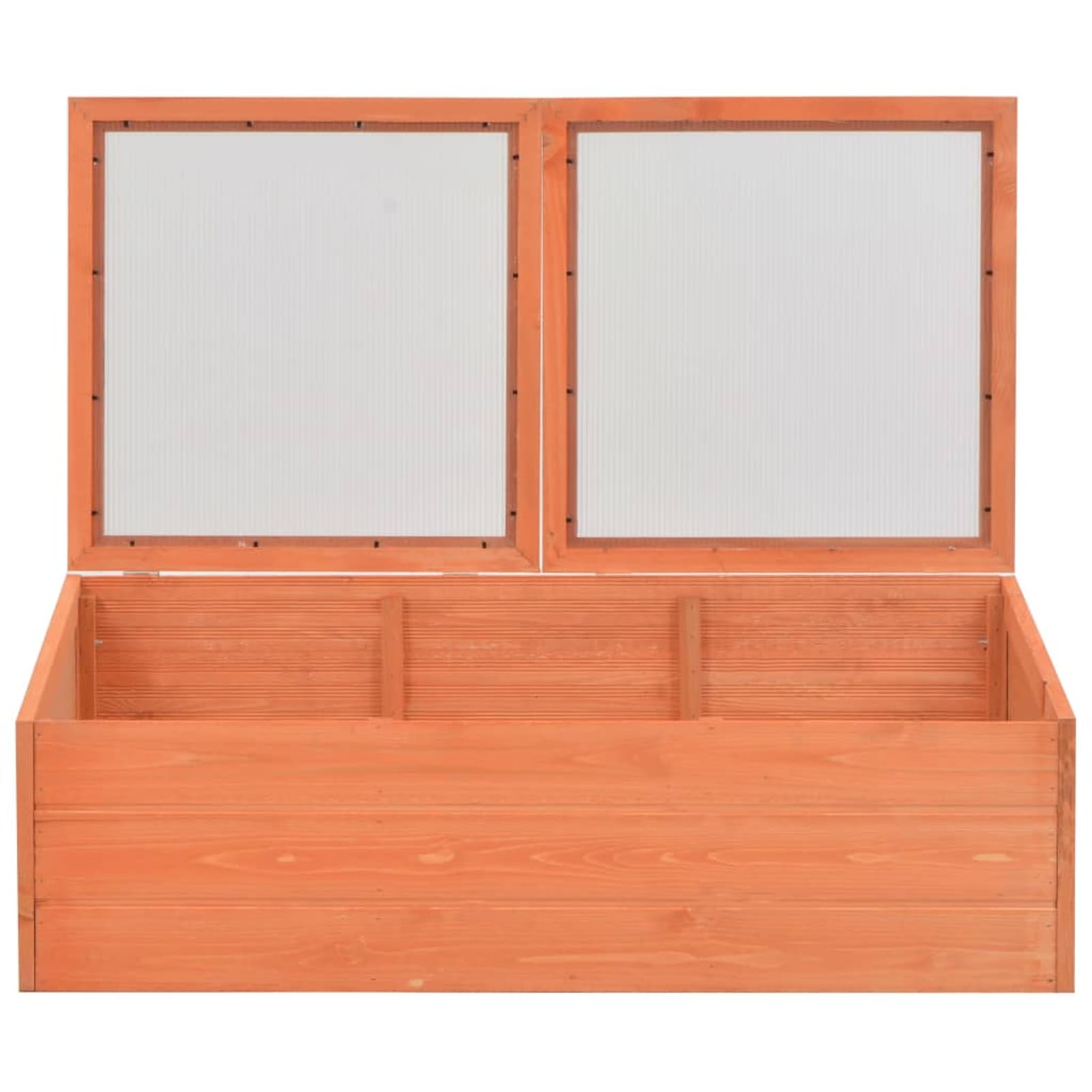 Inspekt 100 x 50 x 34 cm, z drewna i płyty PC, wytrzymała szklarnia z pokrywą na zawiasach, idealna do ochrony przed mrozem młodych roślin na wiosnę