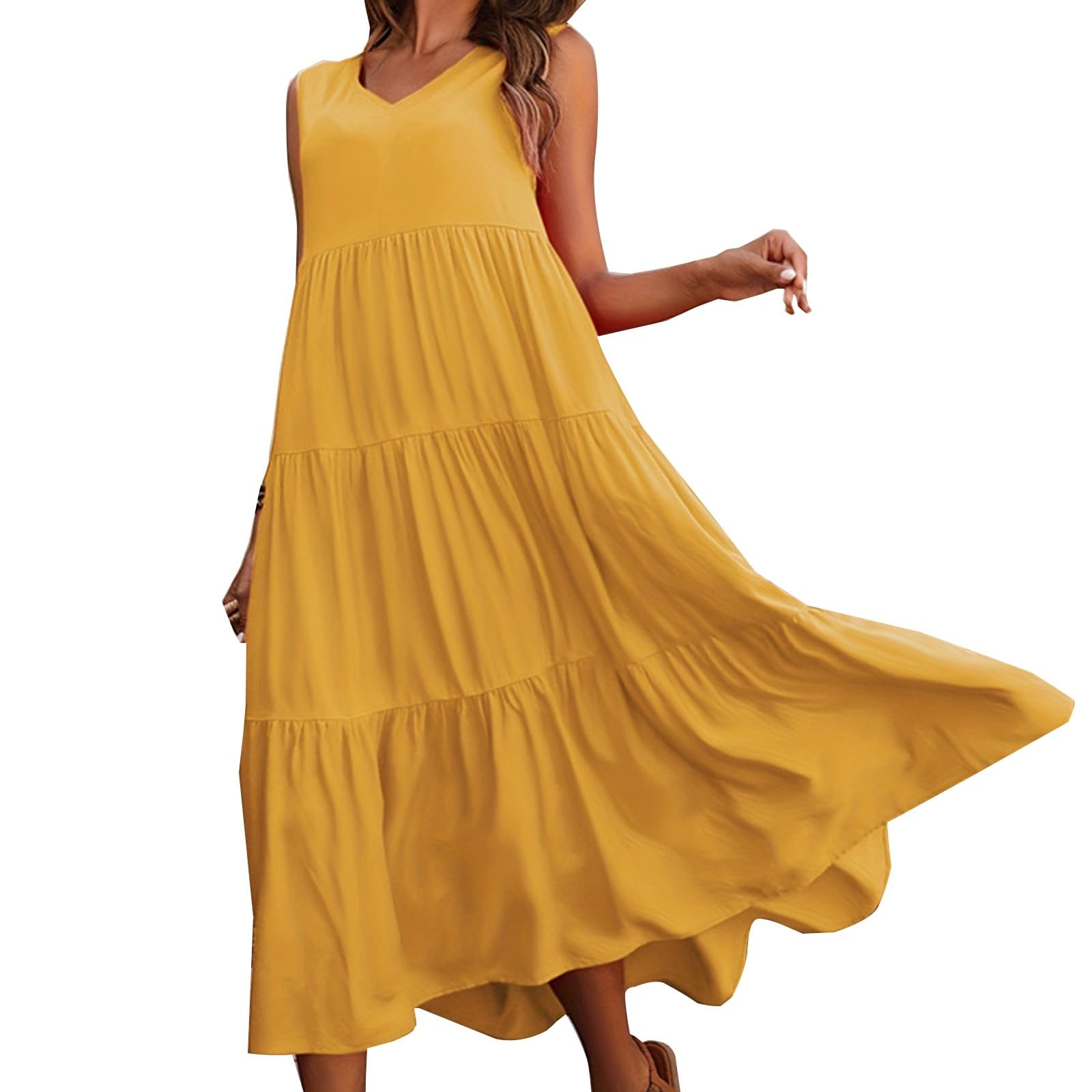 Robe d'été chic en lin de haute qualité à coupe évasée - 5