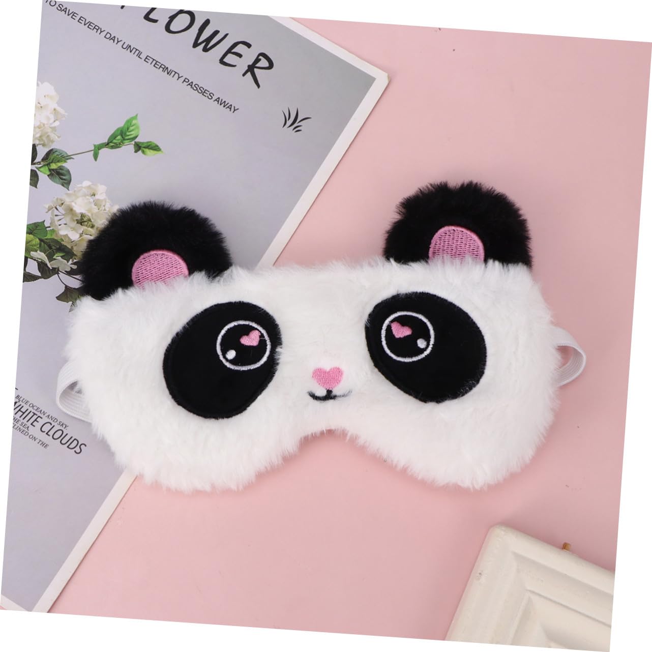 Masque Yeux Panda Design Doux et Confortable Cache Yeux Occultant pour Sommeil Masque de Nuit et Filles Lumière pour