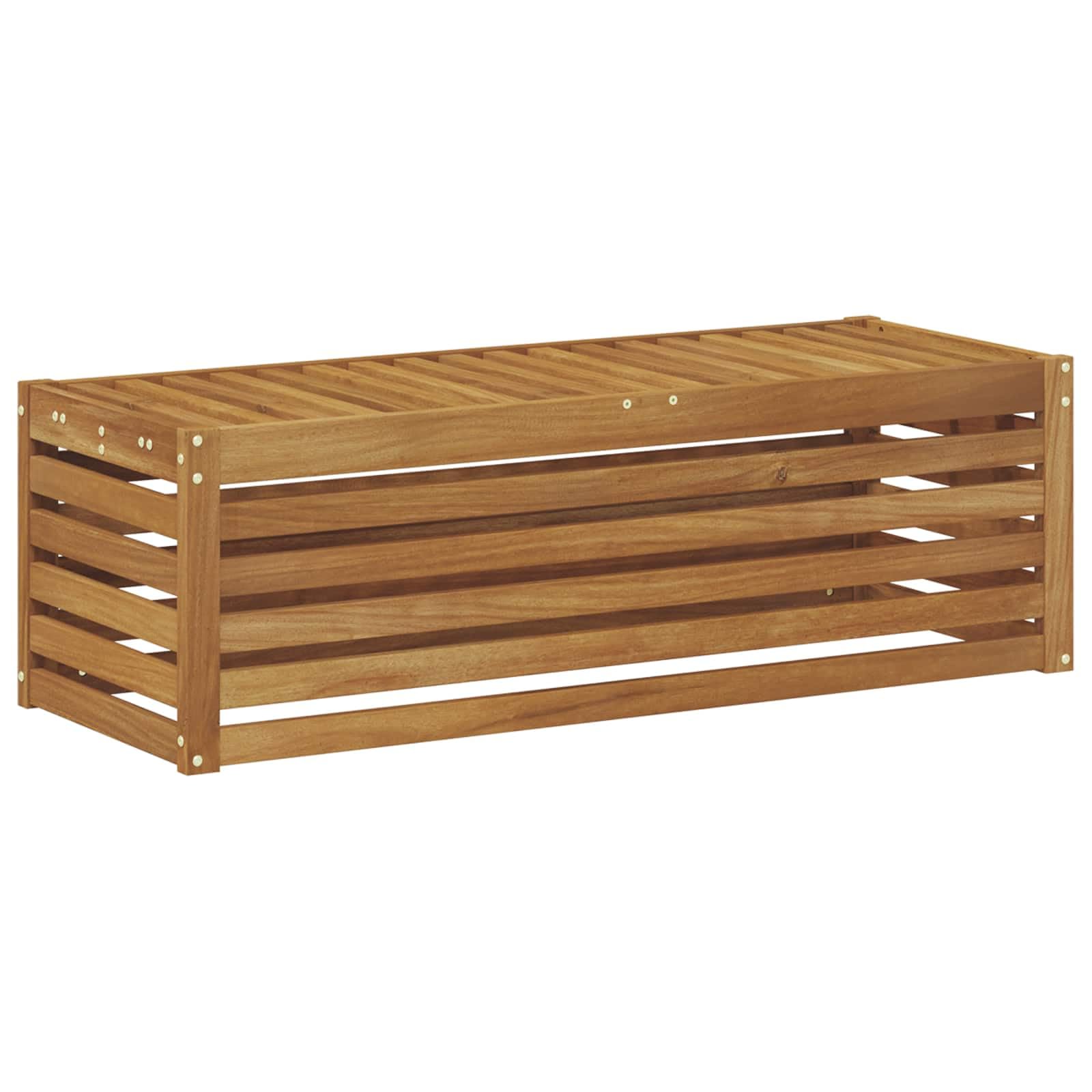 Banco esquinero de 115 x 43 x 37 cm de madera de acacia, diseño moderno, madera maciza robusta para balcón, terraza, jardín, exterior, salón, muebles para balcones pequeños