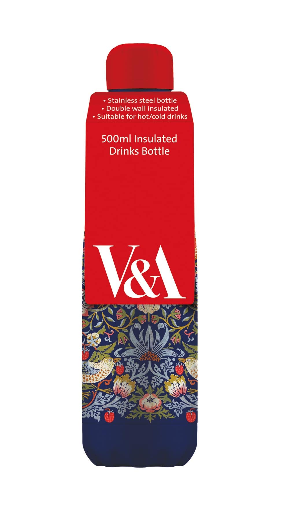 Museums & Galleries V&A Strawberry Thief 500ml Insulated Drinks Bottle