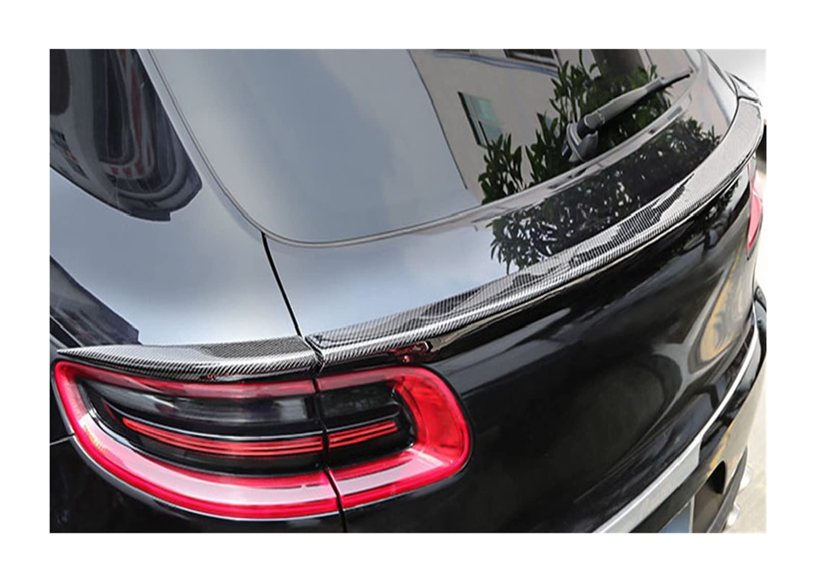 Samochód Z Włókna Węglowego Tylny Spojler Bagażnika Ochraniacz Na Wargi Splitter Body Kit Dla Porsche Dla Macan 2014-2017 Tylna Klapa Tylna Skrzydło Boot Lip