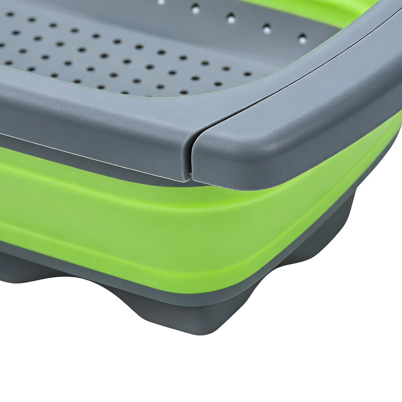 Colador Sobre El Fregadero: Escurridor De Verduras Plegable, Cesta Con Asas Extensibles, Colador De Alimentos De Silicona Para Pasta Y Frutas | Cocina Apartamento Granja Preparación De Comidas Lavado