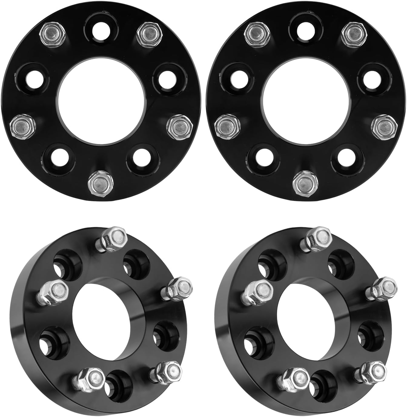 5x5 to 5x5.5 1.25 inch Wheel Adpaters Spacers Change Bolts Pattern 78.3mm Hub Bore 1/2“x20 Thread Pitch fit for 2007-2018 Jeep Wrangler, 1999-2010 Grand Cherokee, 1985-2002 Chevrolet Astro 4pcs