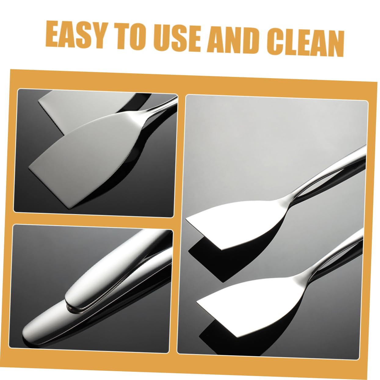 BESPORTBLE 6piezas Espátula De Acero Inoxidable Para Freír De Utensilios De Cocina Resistentes Altas Temperaturas Para Voltear y Cocinar Steak
