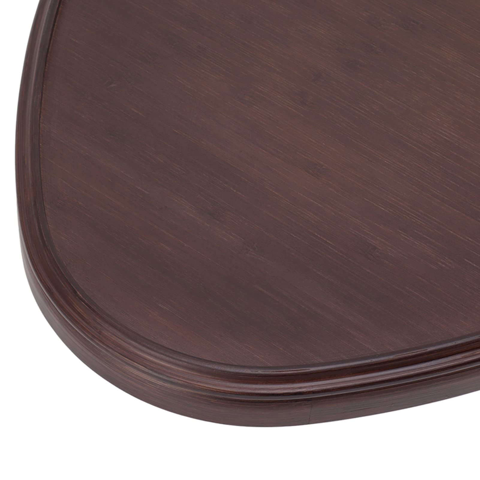 SIXRUN Vassoio da Portata in Legno, Vassoio da tè Triangolare in Legno per Snack e Bevande Al caffè, Materiale Facile da Pulire, Elegante Organizer da Tavolo per l'uso del Tavolo da Pranzo (Grande)