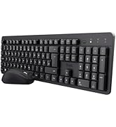 Trust Ymo II Quiet Keyboard Mouse Set Wireless German QWERTZ Layout, Flat Keys, Splash Water...