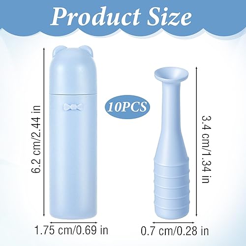 Miniatura 2 de 10 unidades de émbolo de ojo para contactos duros, émbolo de lente de contacto punta de silicona azul, émbolo de contacto para herramienta de