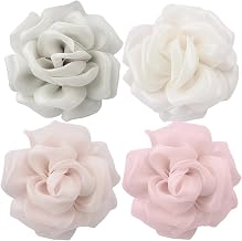 4 x 10 cm Fabric Flower Brooch for Women