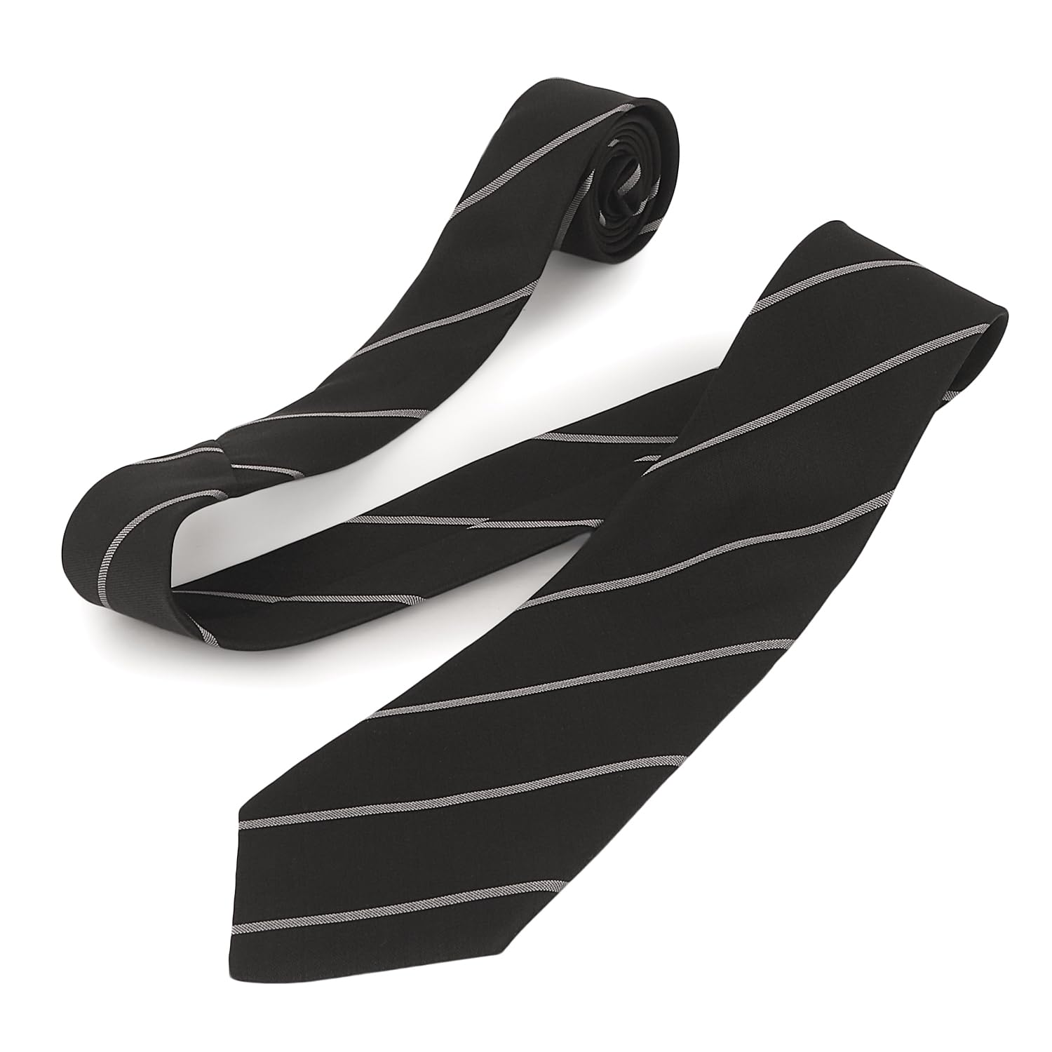 NEUROCLUB Tie for Men Micro Silk Necktie Formal/Casual Necktie For Men Black White - Image 3 thumbnail