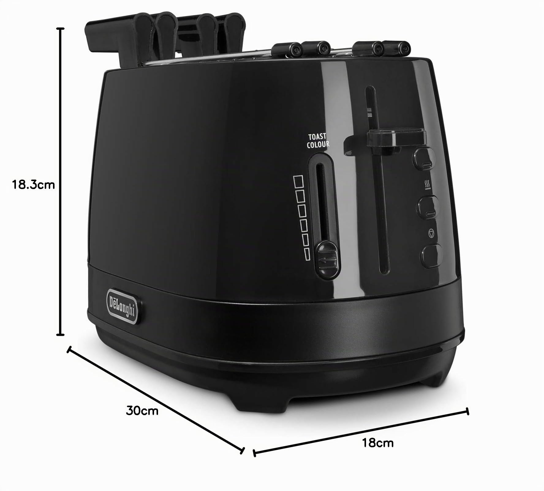De'Longhi - Tostadora con pinzas - 550W de potencia - Modelo n. CTLAP2203 550 Watt Negro