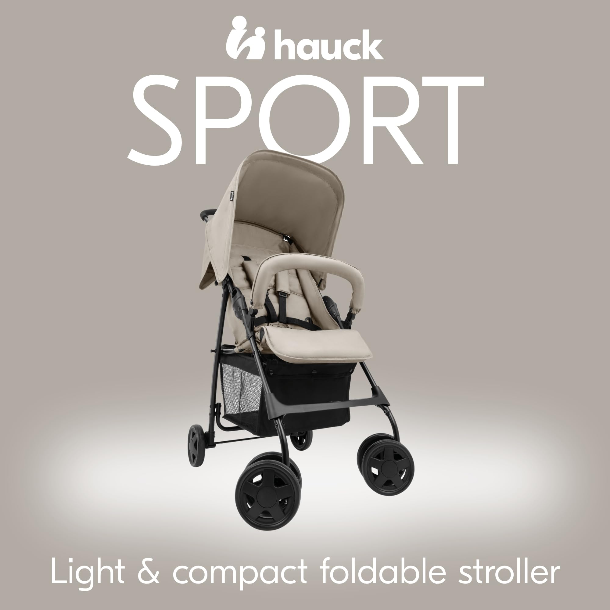 hauck Lightweight and Compact Travel Baby/Toddler Foldable Stroller, Sport, Beige : Baby