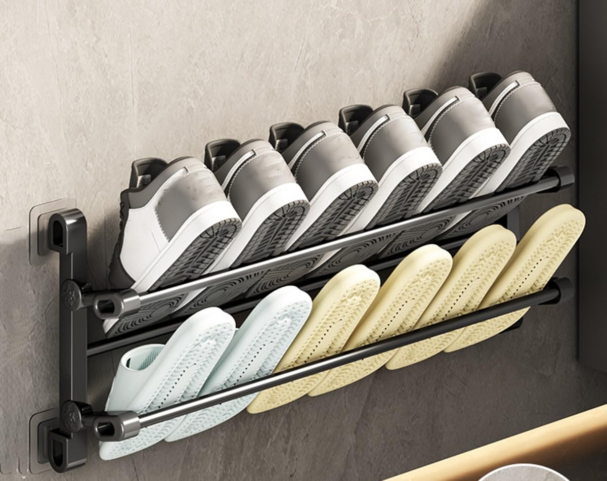 Rangement chaussures au-dessus de la porte pour une entrée toujours nette