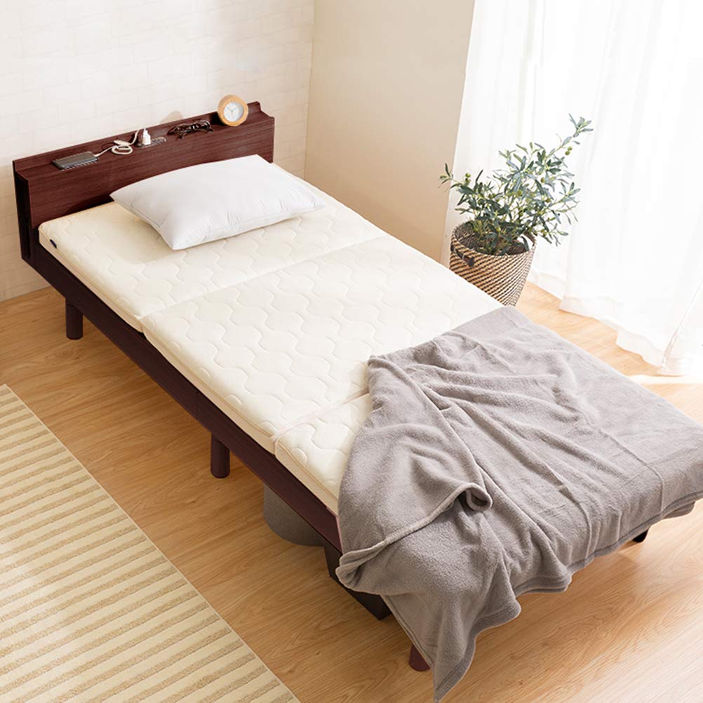 Amazon.co.jp: Iris Plaza TKSB-S/BCMT-SWT Bed with Shelf, S, Brown