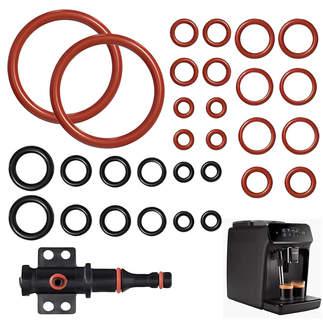 Kit 31 Guarnizioni O-Ring E Chiave Per Macchine Da Caffè Jura | Set Anelli Di Tenuta Compatibili Jura, Saeco, Philips