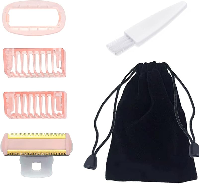 Cabeça de reposição LinMei para barbeador e aparador elétrico Finishing Touch Flawless Body, com 3 pentes-guia, escova e bolsa