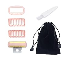 Vista 18 de 2 cabezales de repuesto LinMei Nu Shaver compatibles con Finishtouch Flawless Women Nu Razor con bolsa, 2 cepillos de limpieza