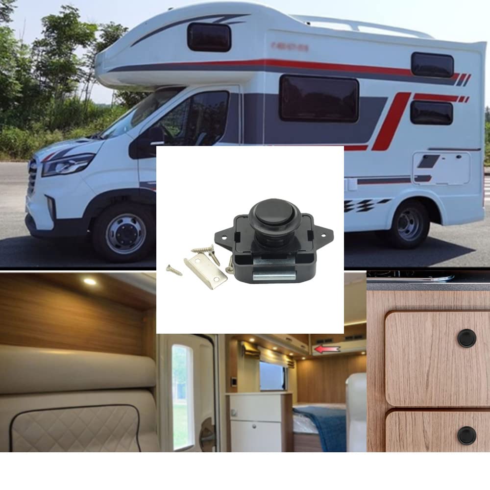 Set 3 Serrature A Pulsante Senza Chiave - Chiusura Push Lock Per Armadi, Camper, Barche E Furgoni - Foto 7