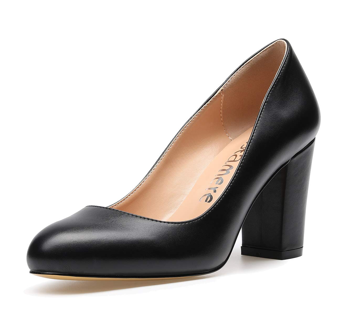 Castamere Zapatos de Tacón Mujer Punta Redonda Ancho Tacón 8CM