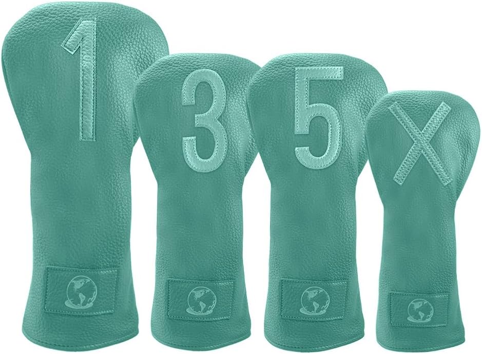 Premium Golf Club Head Covers Set of 4 - Fits Drivers Fairways Hybrids (1, 3, 5, X) | Durable Golf Headcovers, Stylish Protection for Men & Women - Golf Club Covers