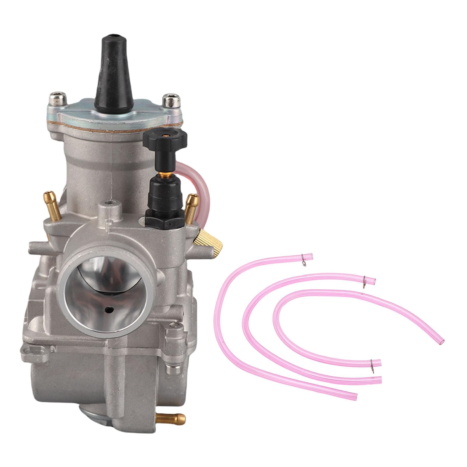 Motorcycle Carburetor 28mm Inlet Diameter Flat Slide Engine Carb with Tube for KX80 KX100 KX125