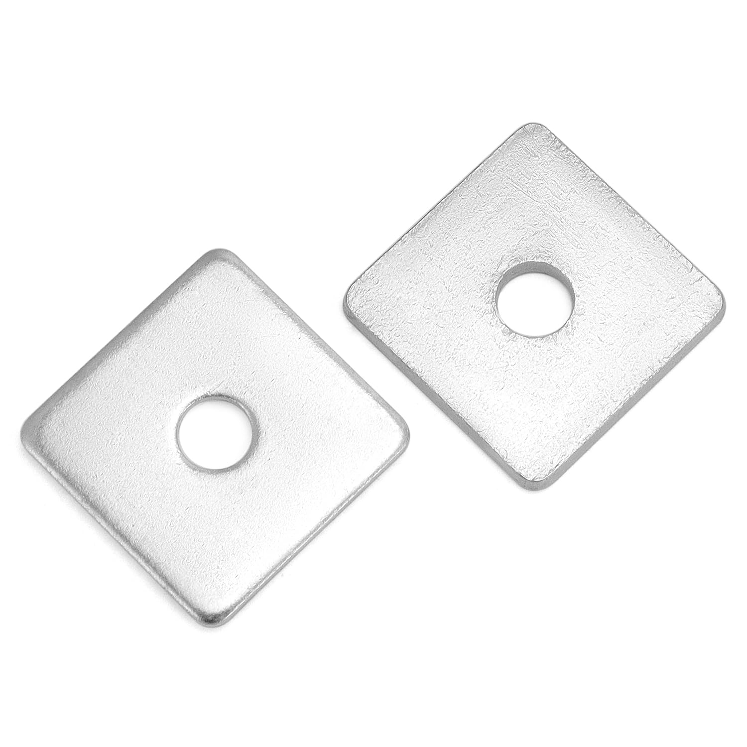 QWORK Confezione da 50 rondelle quadrate zincate – diametro interno 1/2", diametro esterno 2x2, spessore 3/16", fissaggio piastra anti-allentamento per edilizia e attrezzature industriali