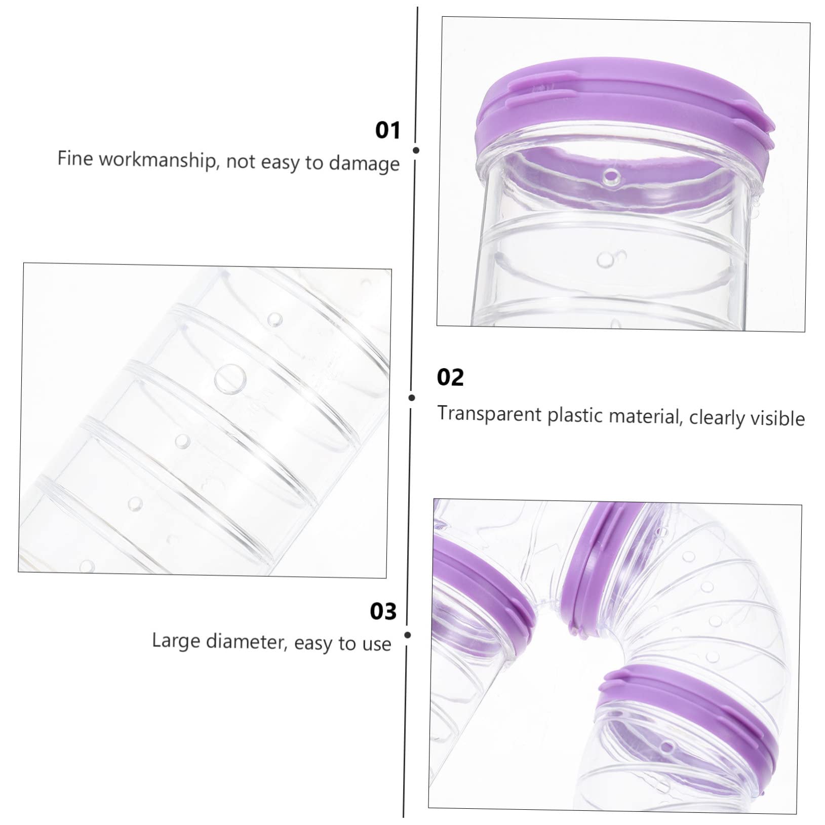 HEMOTON 3 Sätze Hamsterkäfig DIY Tunnel Set Teilig Zubehör mit Verstärktem Eingang Erweiterbarer Käfigtunnel für Kleine Haustiere und Langlebiges Hamster Labyrinth