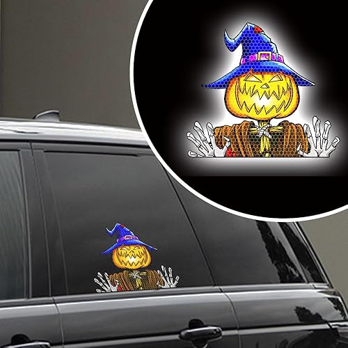 Miniatura 2 de Divertidas calcomanías de Halloween con diseño de fantasma, vampiro, enano, enano, para Halloween, terror, coche, calcomanía y calcomanía de vinilo