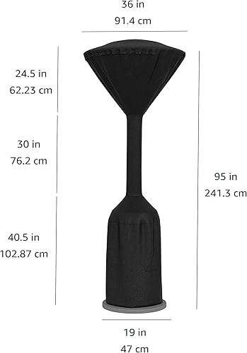 Miniatura 2 de Tienda Basics Cubierta redonda para calentador de patio, color negro