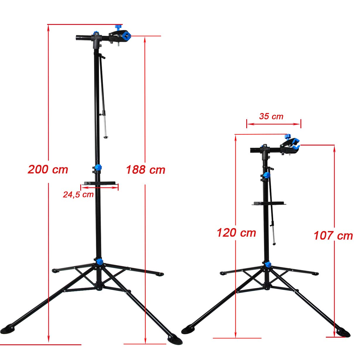 HELO E-Bike Montageständer Reparaturständer Ständer höhenverstellbar klappbar 60 kg M