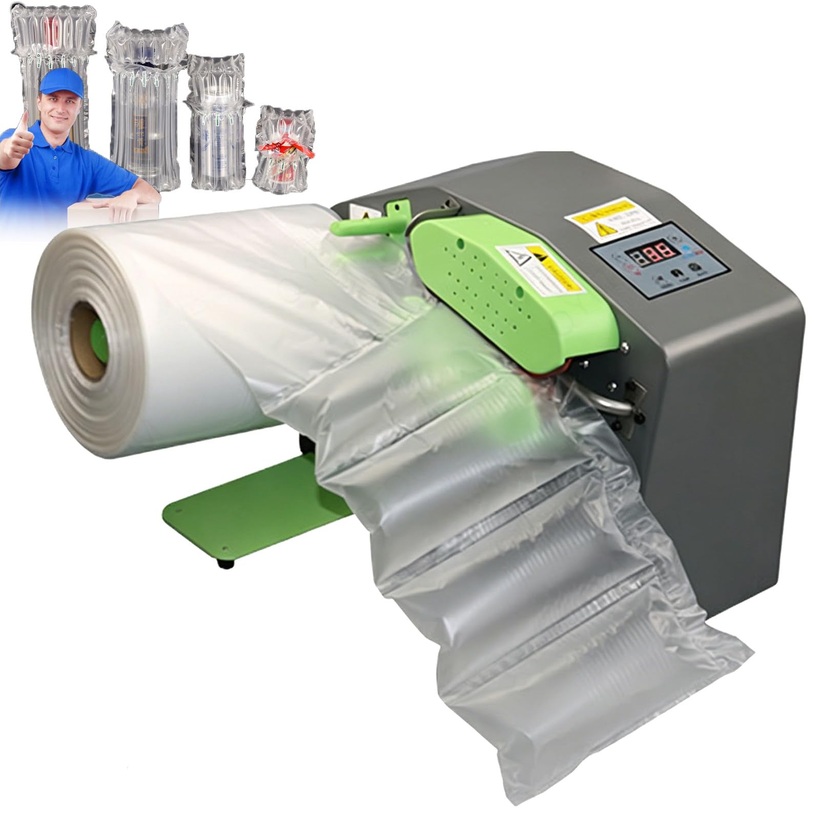 Tragbare Luftpolstermaschine, Superschnelle Luftverpackung, Luftkissenmaschine 39 ft/min, für Produktschutz und Versand