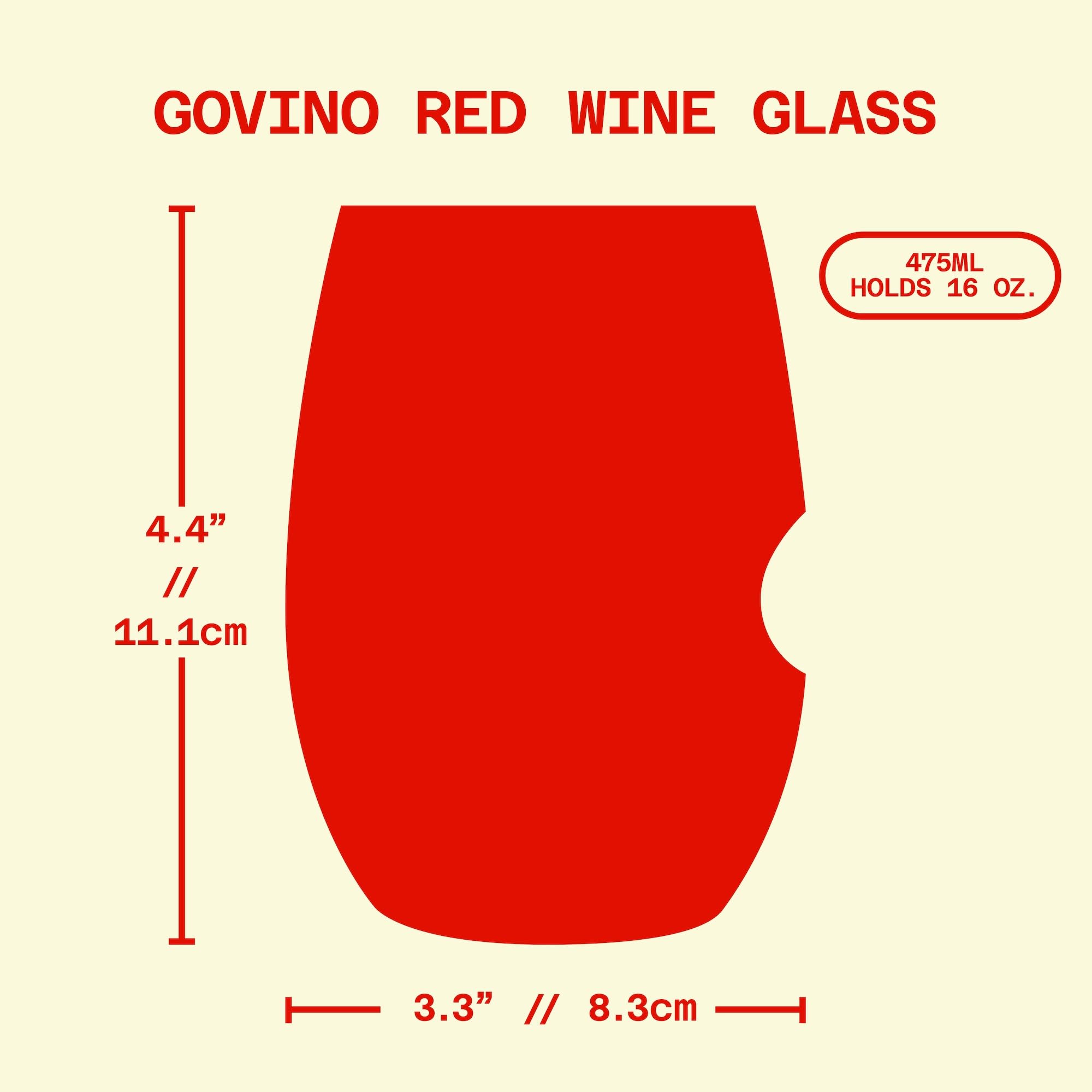 govino Go Anywhere Weingläser, spülmaschinenfest, flexibel, bruchsicher, recycelbar, 473 ml, 4 Stück