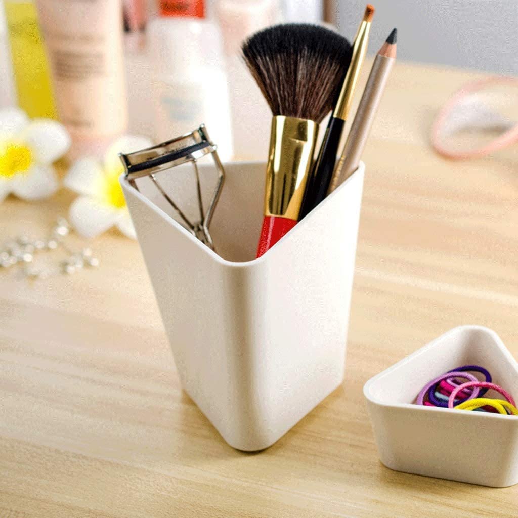 Papelería Portalápices de Doble Capa, portalápices multifunción con Fondo extraíble, portalápices, Soporte Creativo para brochas de Maquillaje Portalápices