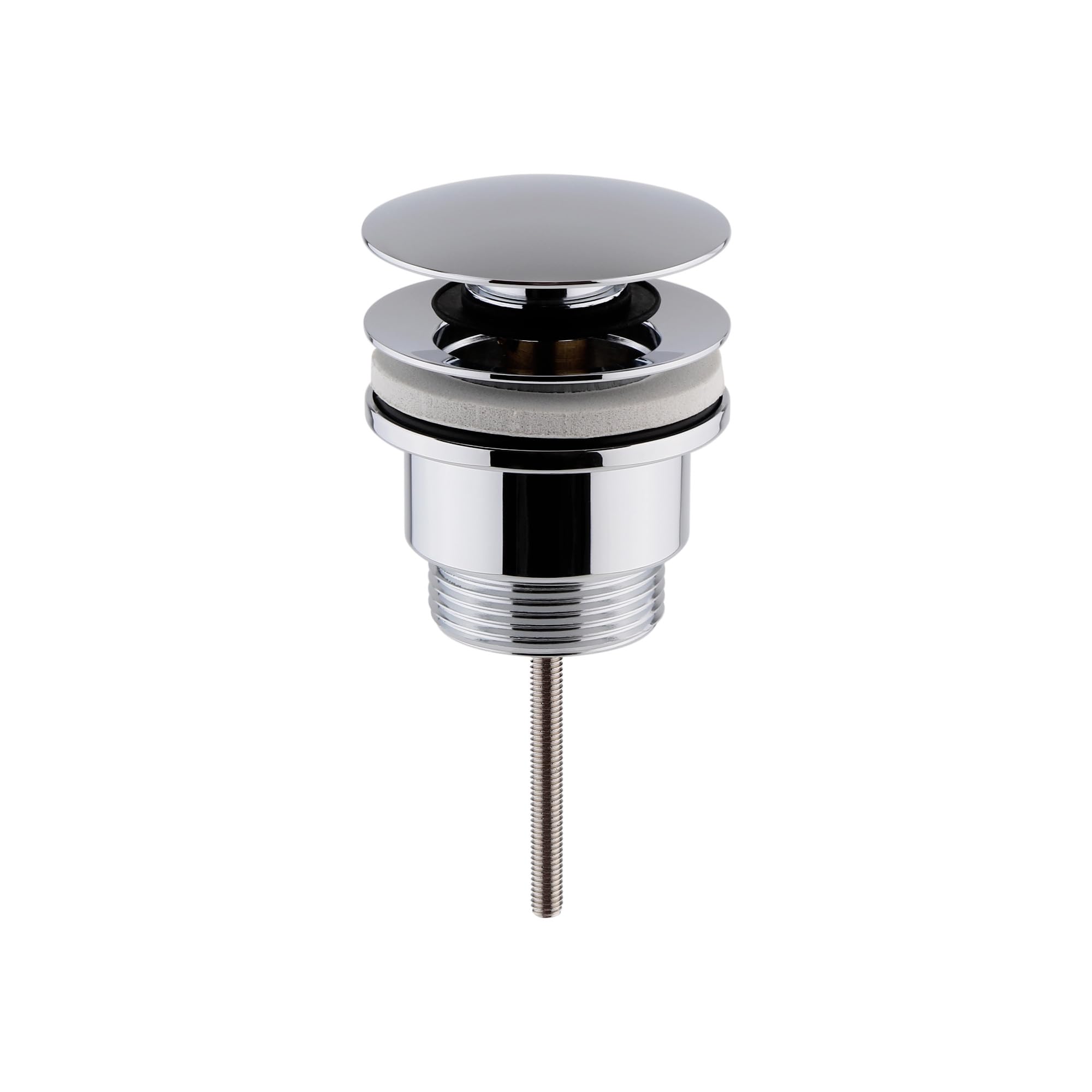 Enki Chrome W67, Universal Click Clack Or Freeflow Basin Waste For Sinks With Or Without Overflow,