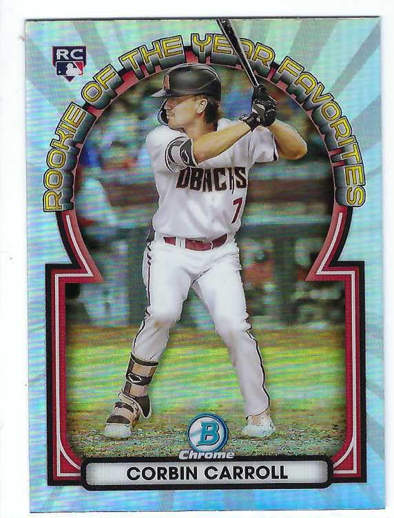 Corbin Carroll ボブルヘッド ルーキー・オブ・ザ・イヤー Amazon.com: CORBIN CARROLL 2023 Bowman Chrome Rookie of the Year