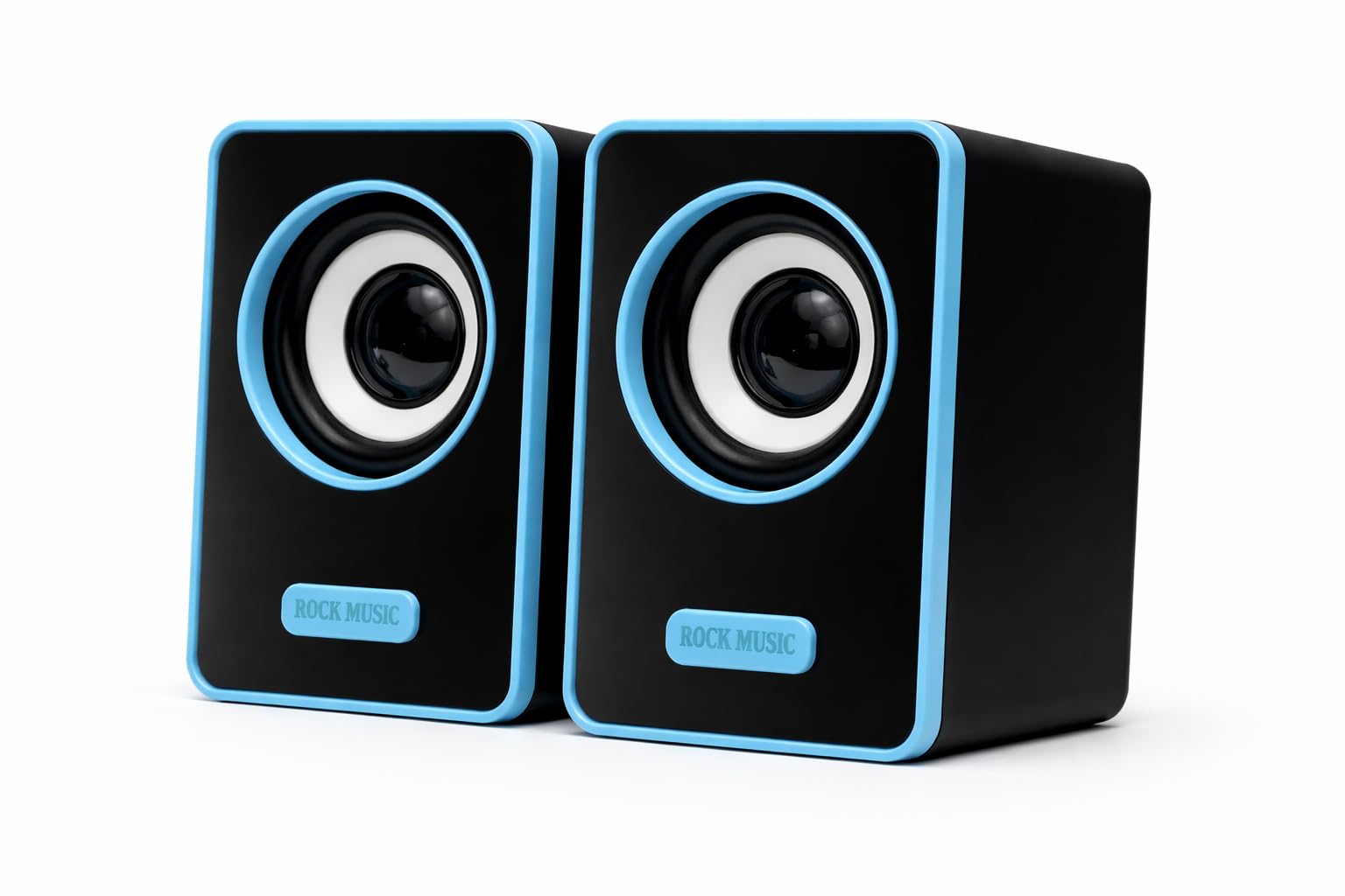 6W Powered PC Speakers with USB and 3.5mm AUX Connection 6 W Laptop/Desktop Speaker | 2.1 Channel (BLUE-571)