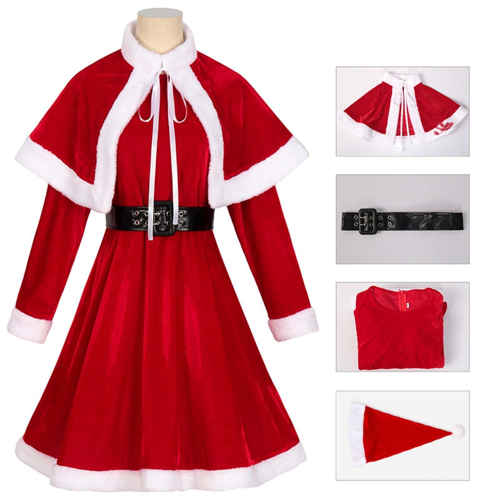 Abito Donna Natalizio Invernale Vestito a Tunica da Maglione Natale Famiglia Taglie Forti con Stampa Renna E Fiocco di Neve Midi Party Festa Cocktail