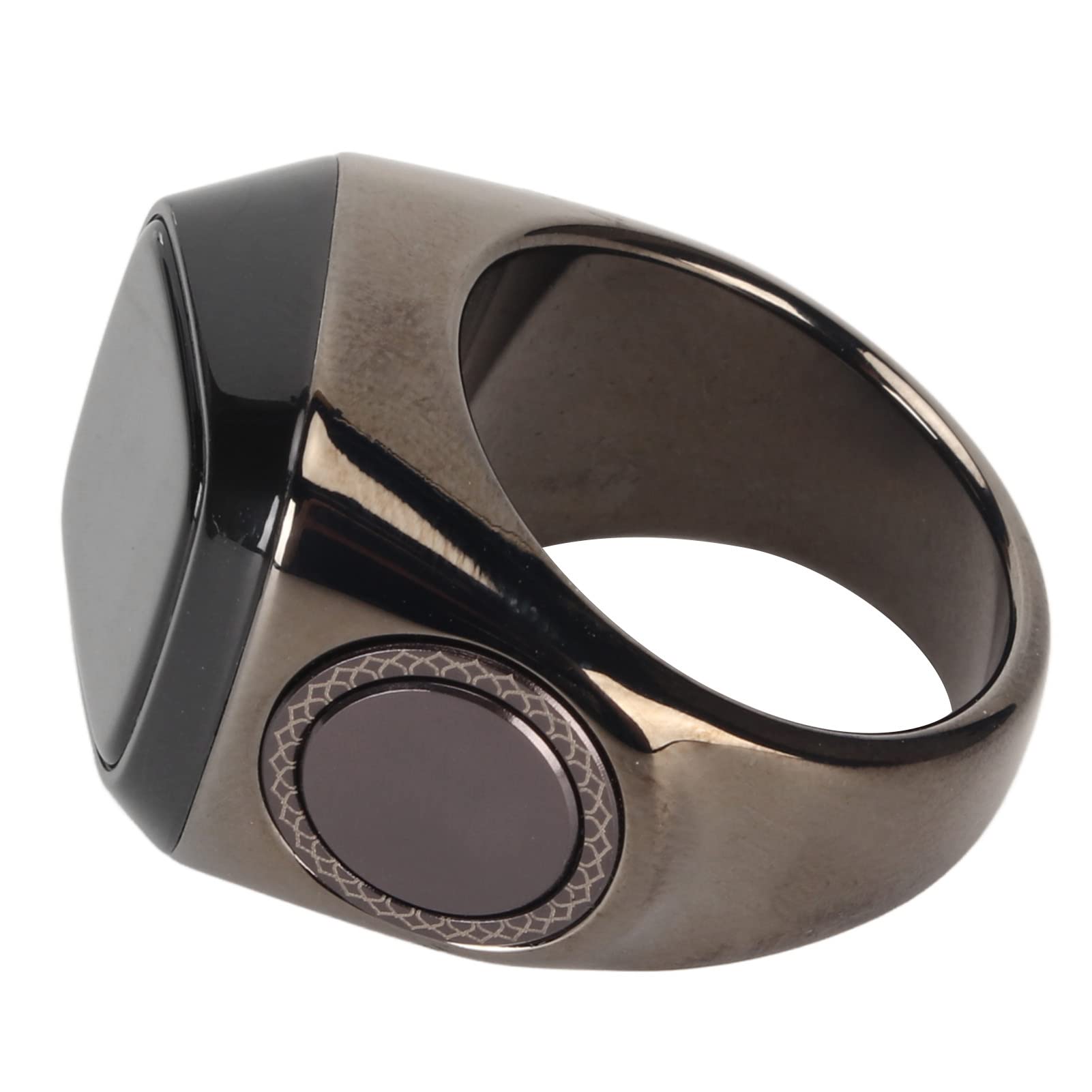 Anillo Contador de Dedo Inteligente con Pantalla Digital y Soporte de Aplicación para Rastrear Pasos y Frecuencia de Oración para Personas Ocupadas Material de Aleación de Aluminio