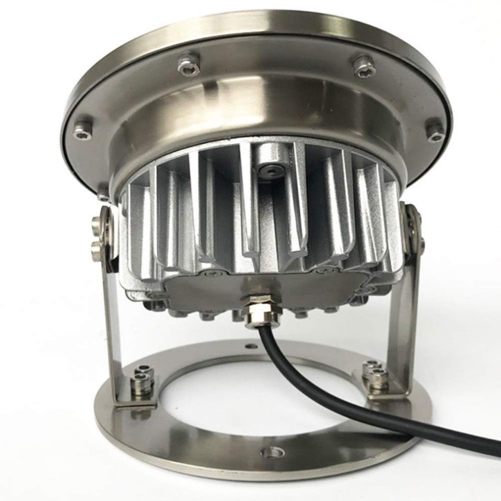 IP68 Wodoodporna zatapialna lampa punktowa LED, lampka nocna lampa krajobrazowa, podwodna obrotowa lampa do stawu ze stali nierdzewnej pilot zdalnego do akwarium akwarium ogród fontanna basen łódź