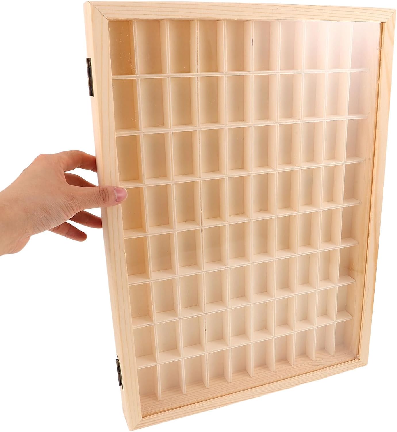 80 Slot Wooden Crystal Collector Box with Window
