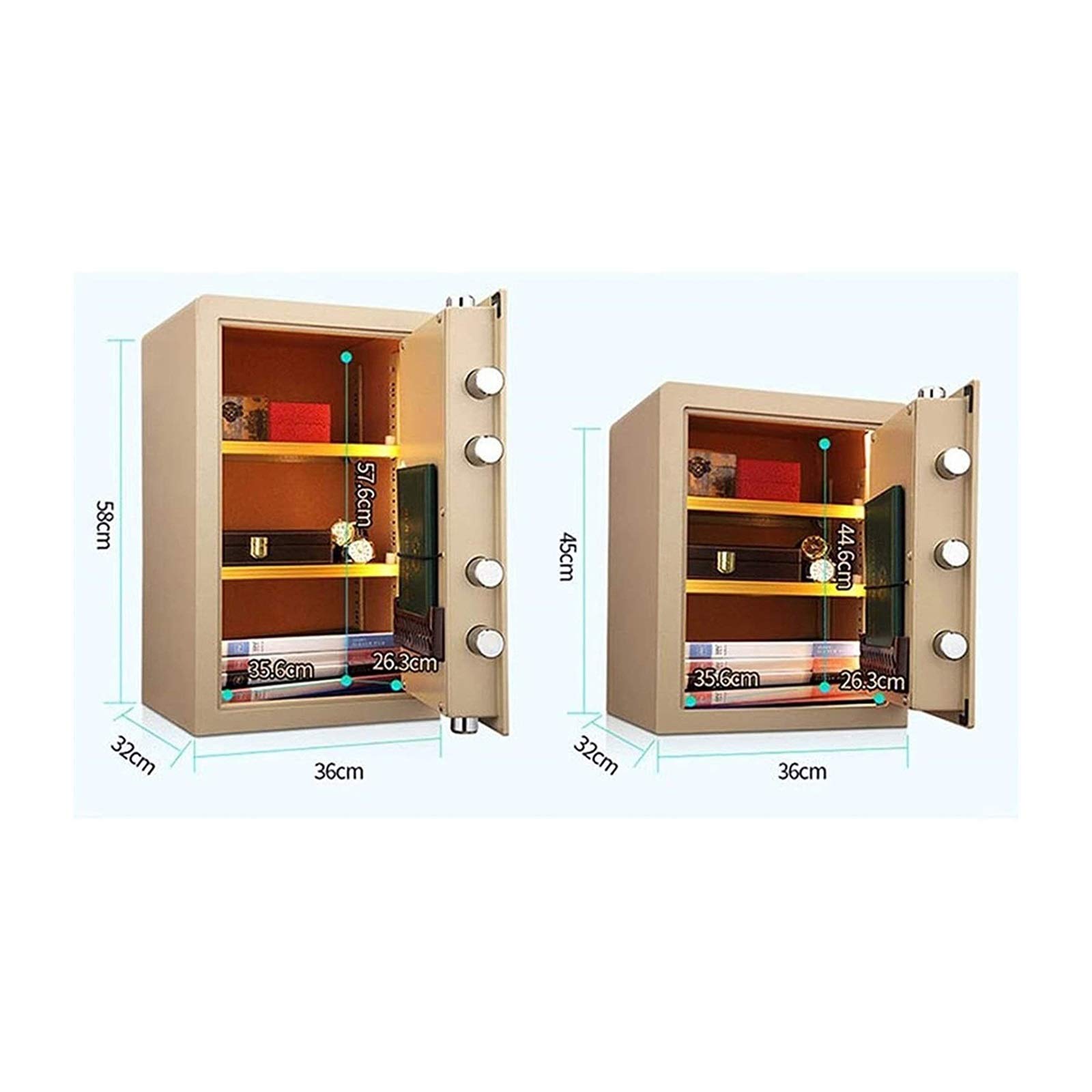 Cajas de Efectivo Cajas de cheques Cajas Fuertes de Pared Caja Fuerte de Varias Casillero con contraseña de Oficina de una Sola Puerta Caja Fuerte empotrada en la Pared para el hogar y la Oficina